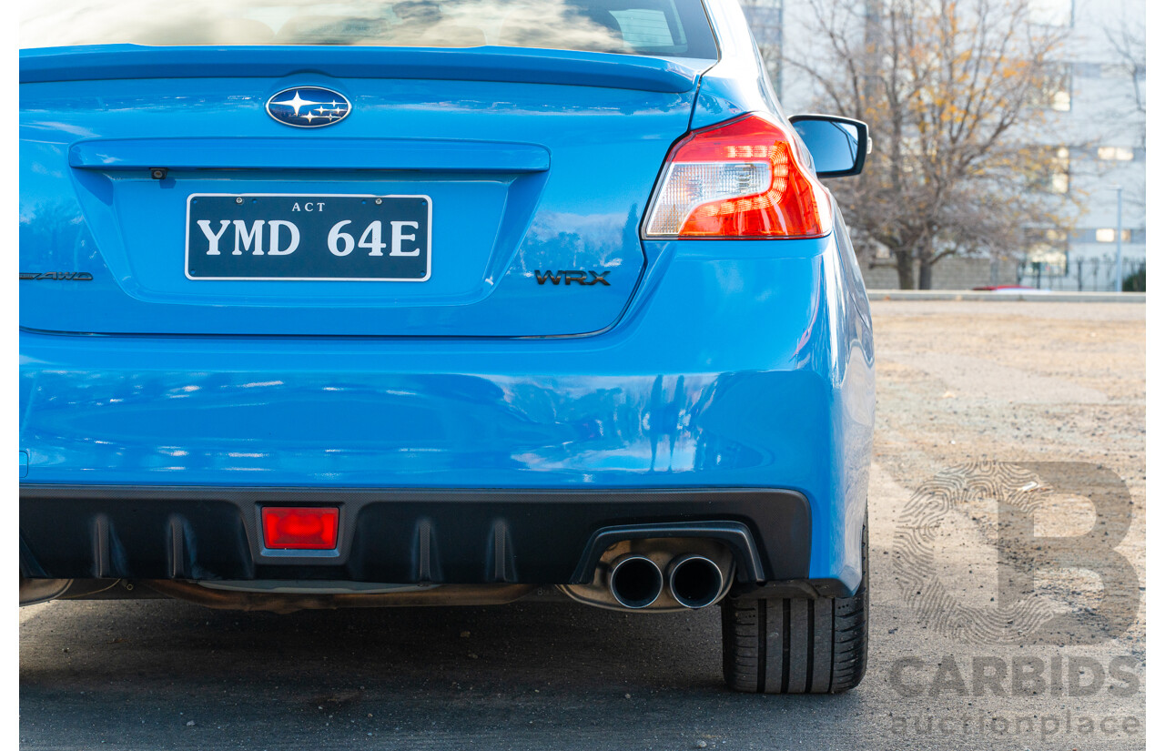 9/2015 Subaru WRX Hyper Blue (AWD) VA MY16 4d Sedan Hyper Blue Turbo 2.0L