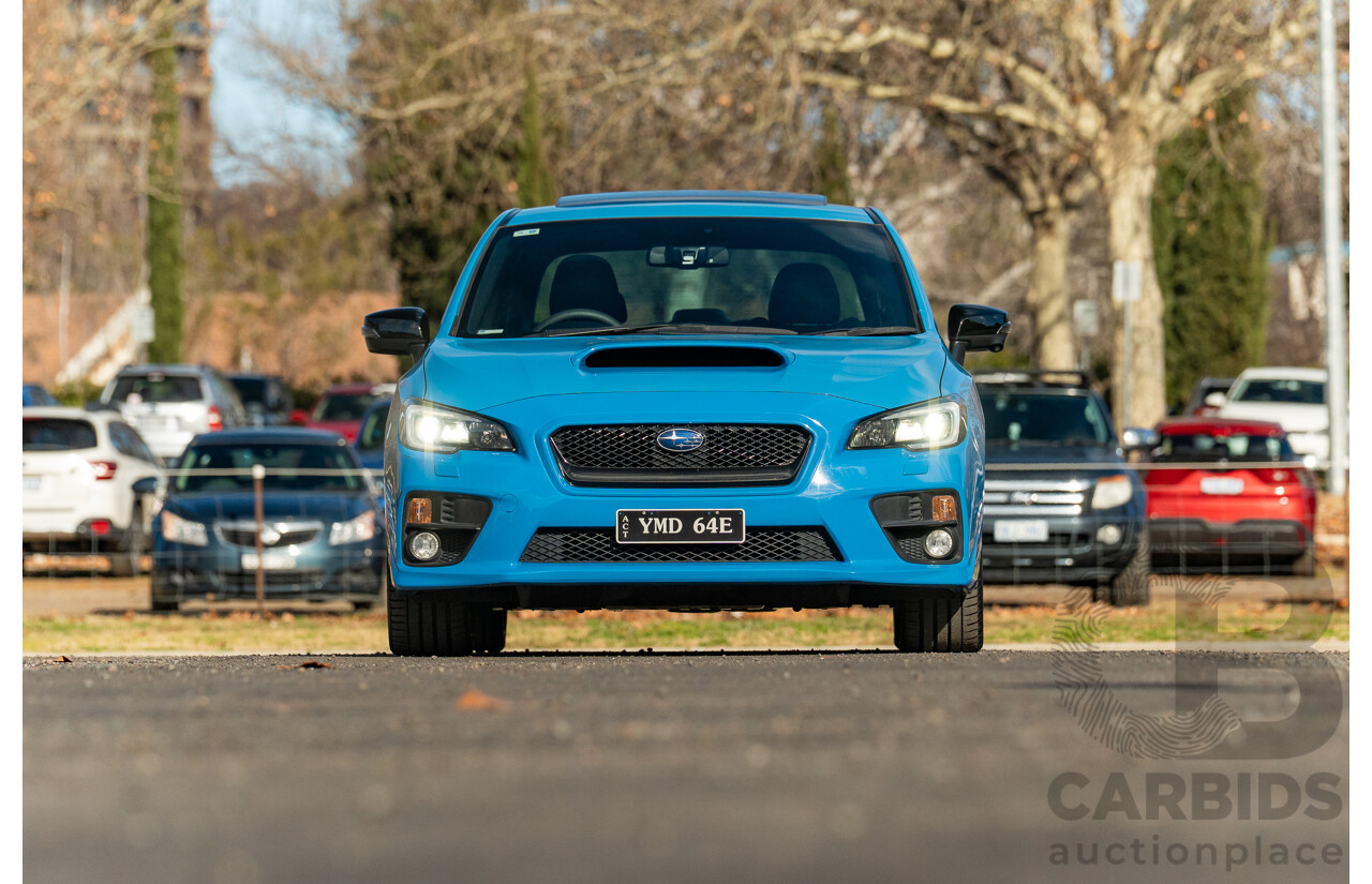 9/2015 Subaru WRX Hyper Blue (AWD) VA MY16 4d Sedan Hyper Blue Turbo 2.0L