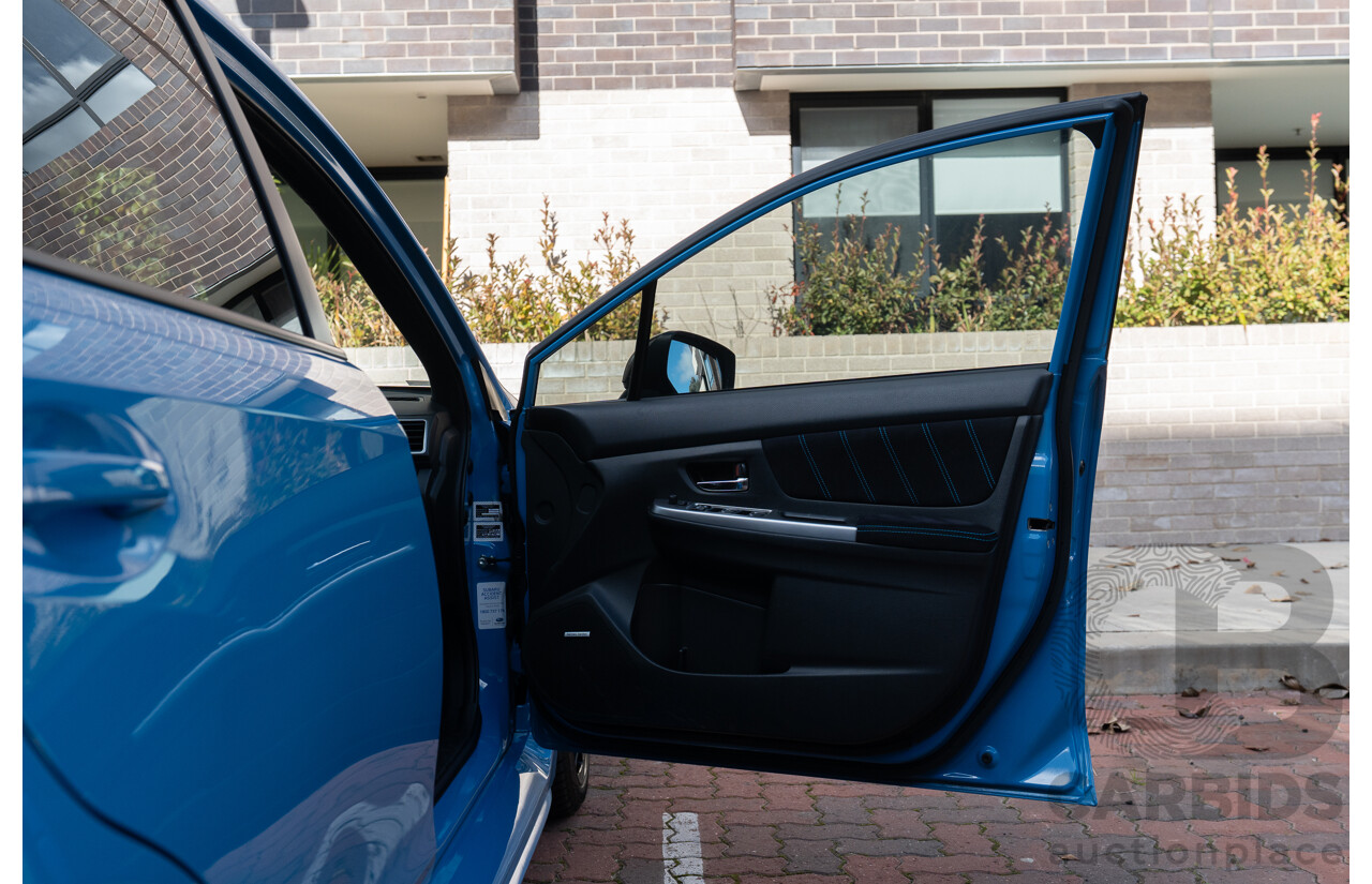 9/2015 Subaru WRX Hyper Blue (AWD) VA MY16 4d Sedan Hyper Blue Turbo 2.0L