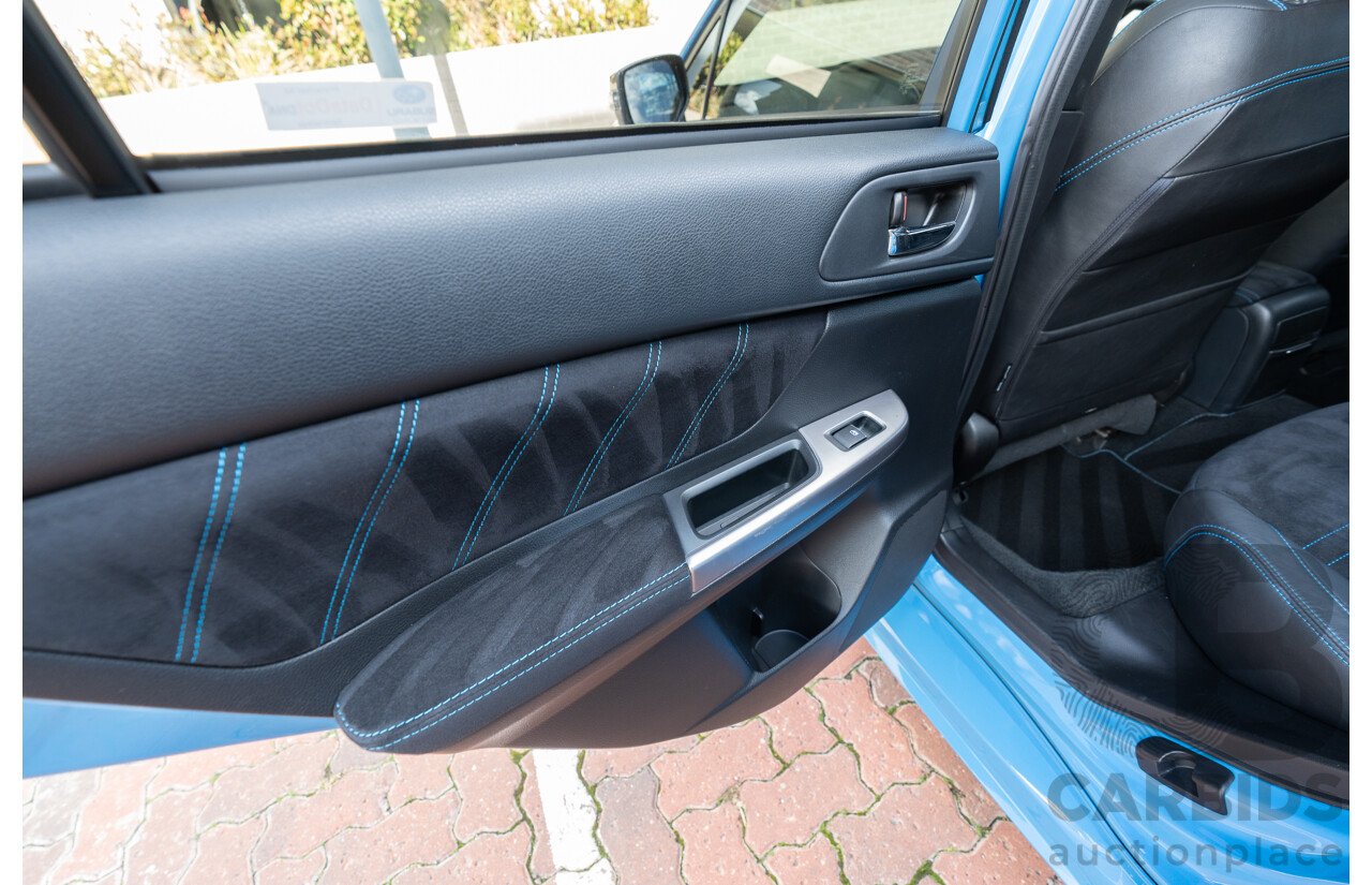 9/2015 Subaru WRX Hyper Blue (AWD) VA MY16 4d Sedan Hyper Blue Turbo 2.0L
