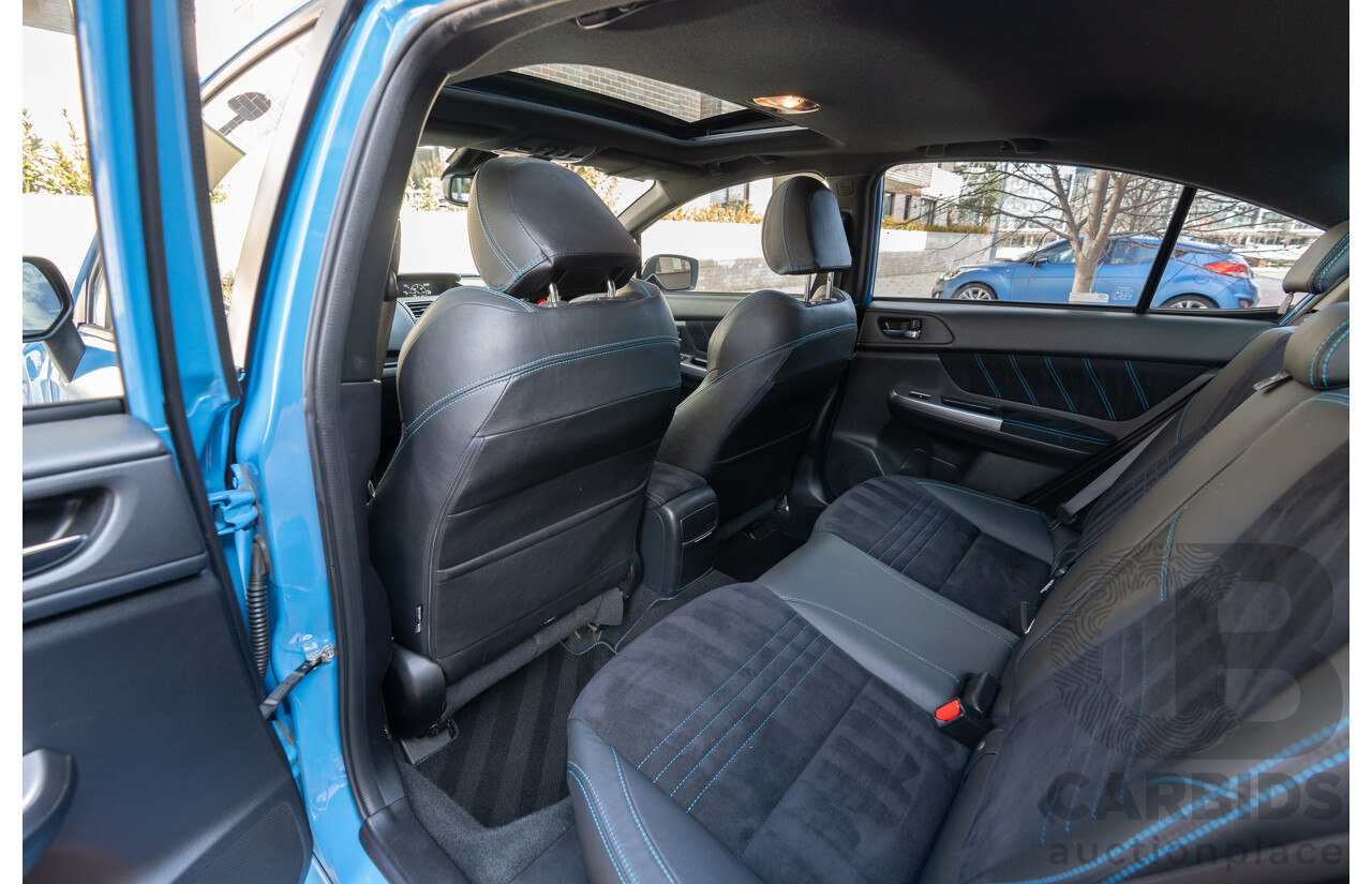 9/2015 Subaru WRX Hyper Blue (AWD) VA MY16 4d Sedan Hyper Blue Turbo 2.0L