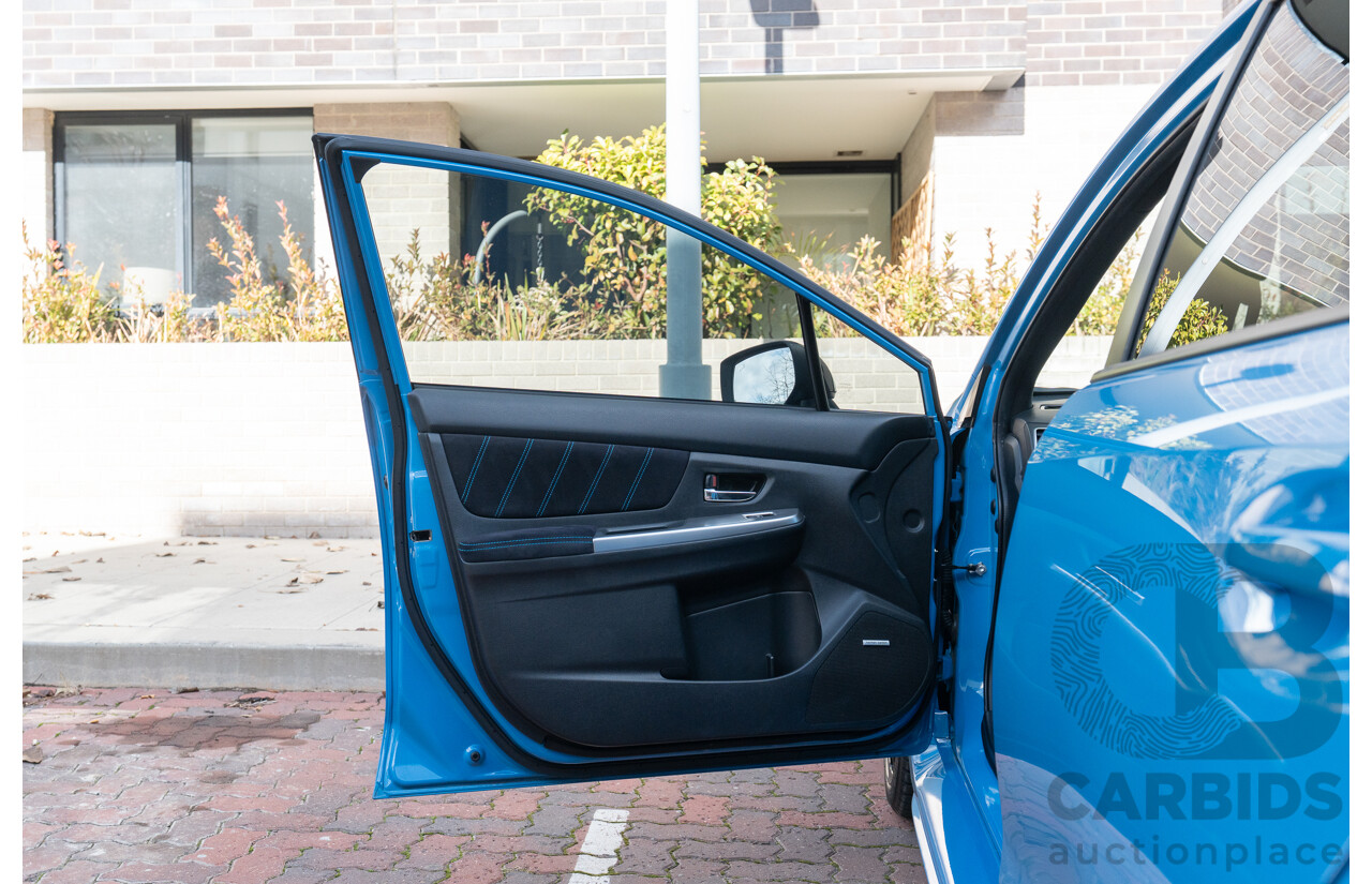 9/2015 Subaru WRX Hyper Blue (AWD) VA MY16 4d Sedan Hyper Blue Turbo 2.0L