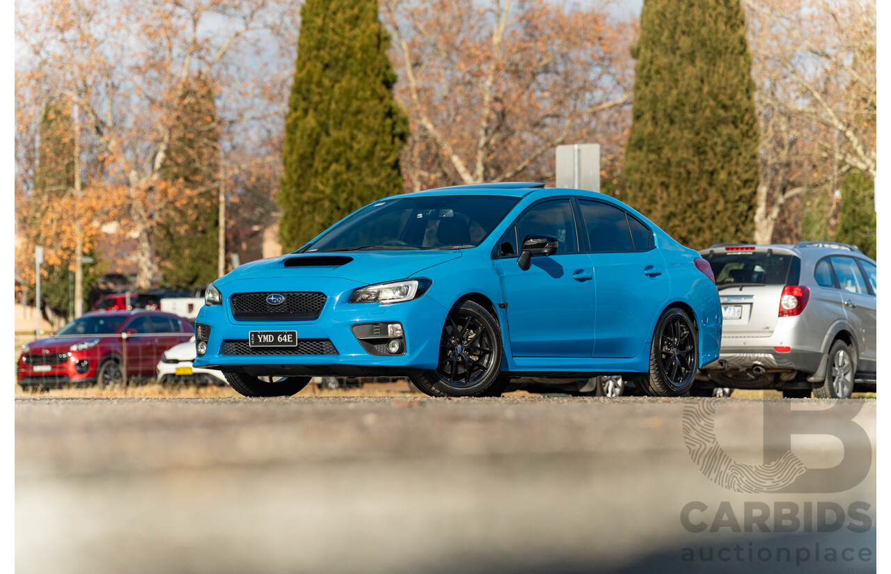 9/2015 Subaru WRX Hyper Blue (AWD) VA MY16 4d Sedan Hyper Blue Turbo 2.0L