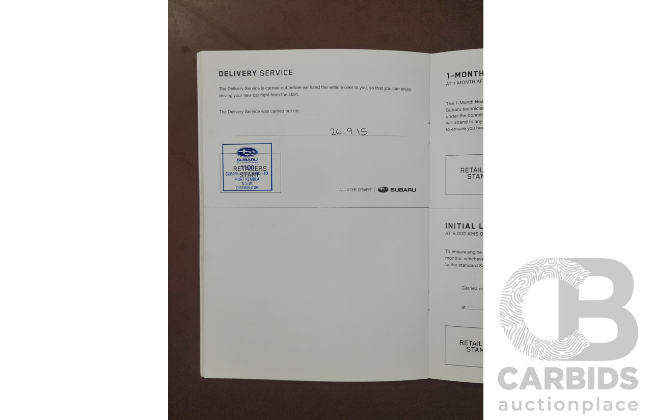 9/2015 Subaru WRX Hyper Blue (AWD) VA MY16 4d Sedan Hyper Blue Turbo 2.0L