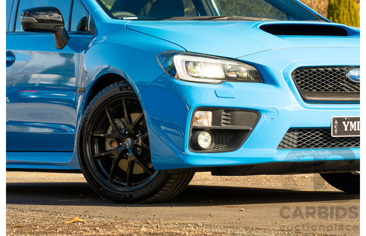 9/2015 Subaru WRX Hyper Blue (AWD) VA MY16 4d Sedan Hyper Blue Turbo 2.0L