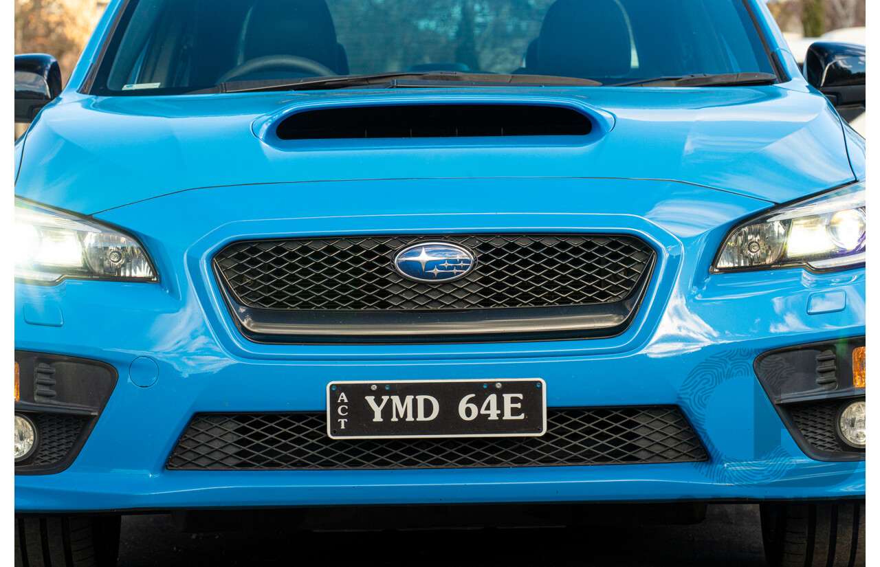 9/2015 Subaru WRX Hyper Blue (AWD) VA MY16 4d Sedan Hyper Blue Turbo 2.0L
