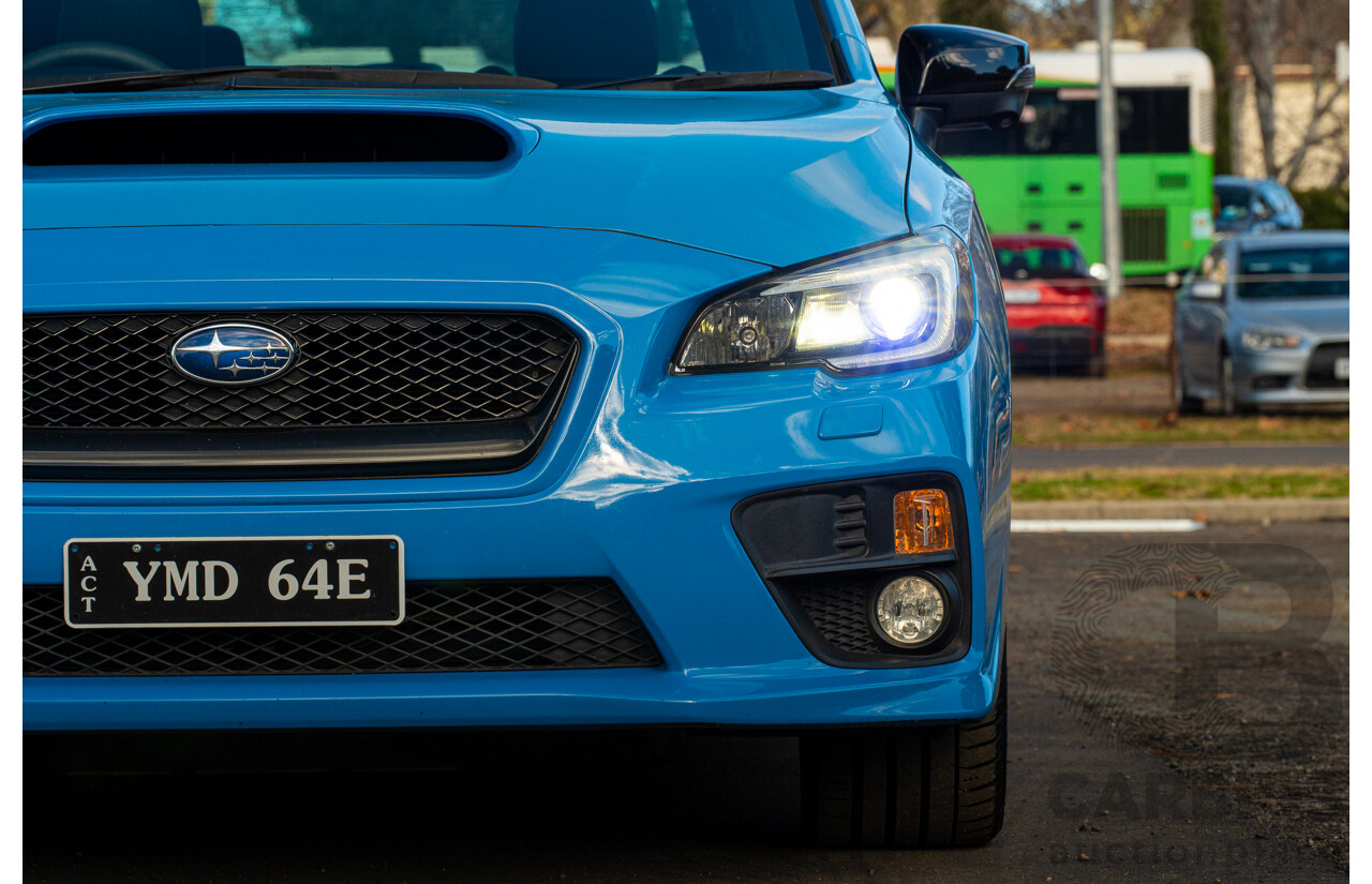 9/2015 Subaru WRX Hyper Blue (AWD) VA MY16 4d Sedan Hyper Blue Turbo 2.0L