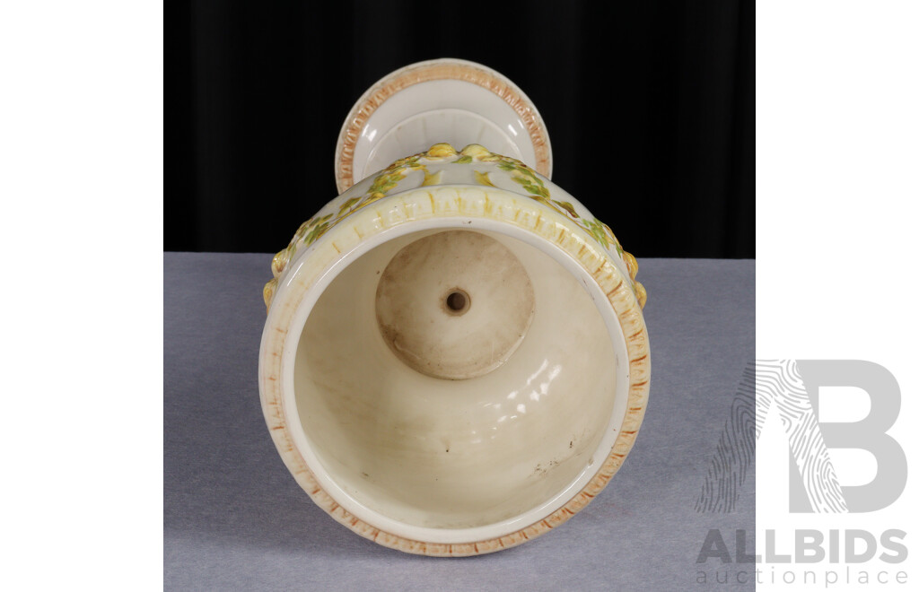 Glazed Ceramic Jardinier in Stand by Weiss, Brazil