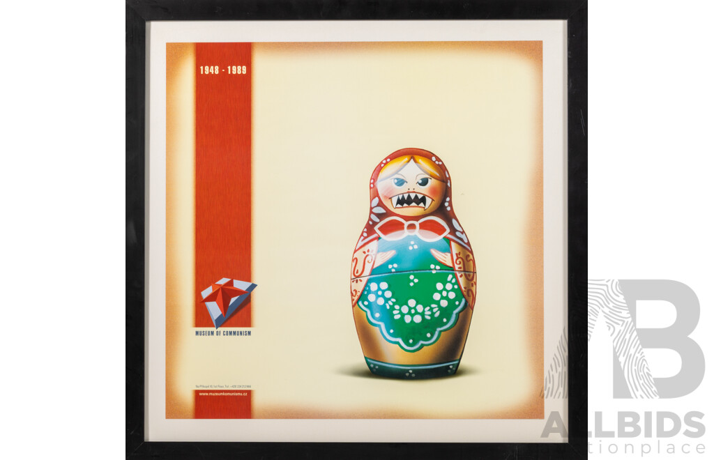 Artist Unknown, (20th Century), Angry Matryoshka Doll, Unique Colour Poster Print, 61 x 61 cm (frame)