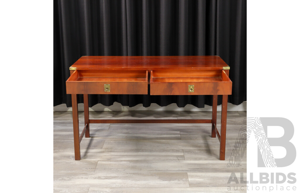 Reproduction Two Drawer Mahogany Desk
