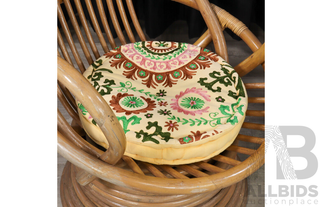 Good Pair of Bent Cane Swivel Tub Chairs