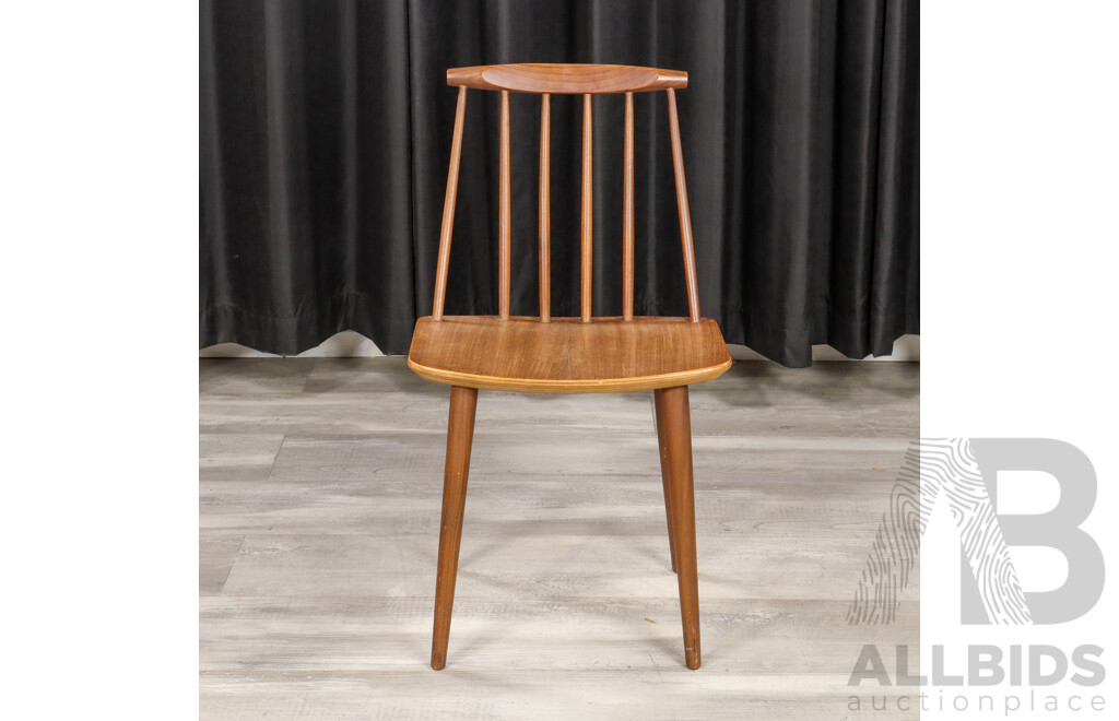 J77 Natural Finish Dining Chair by FDB Mobler
