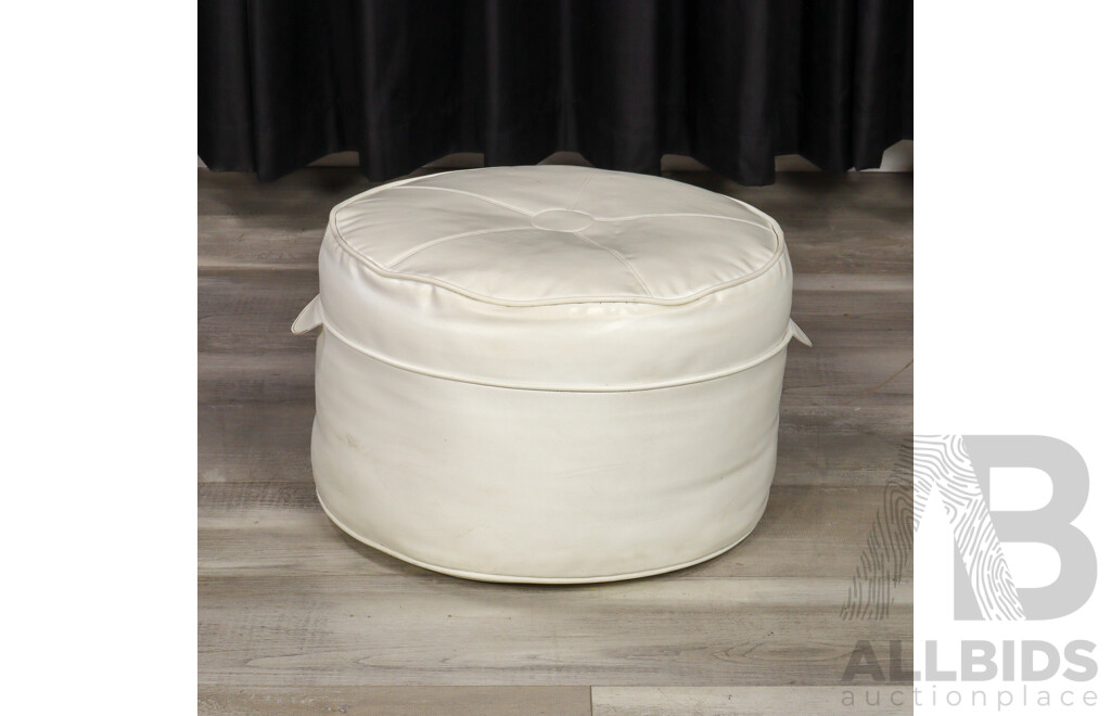Retro Vinyl Ottoman