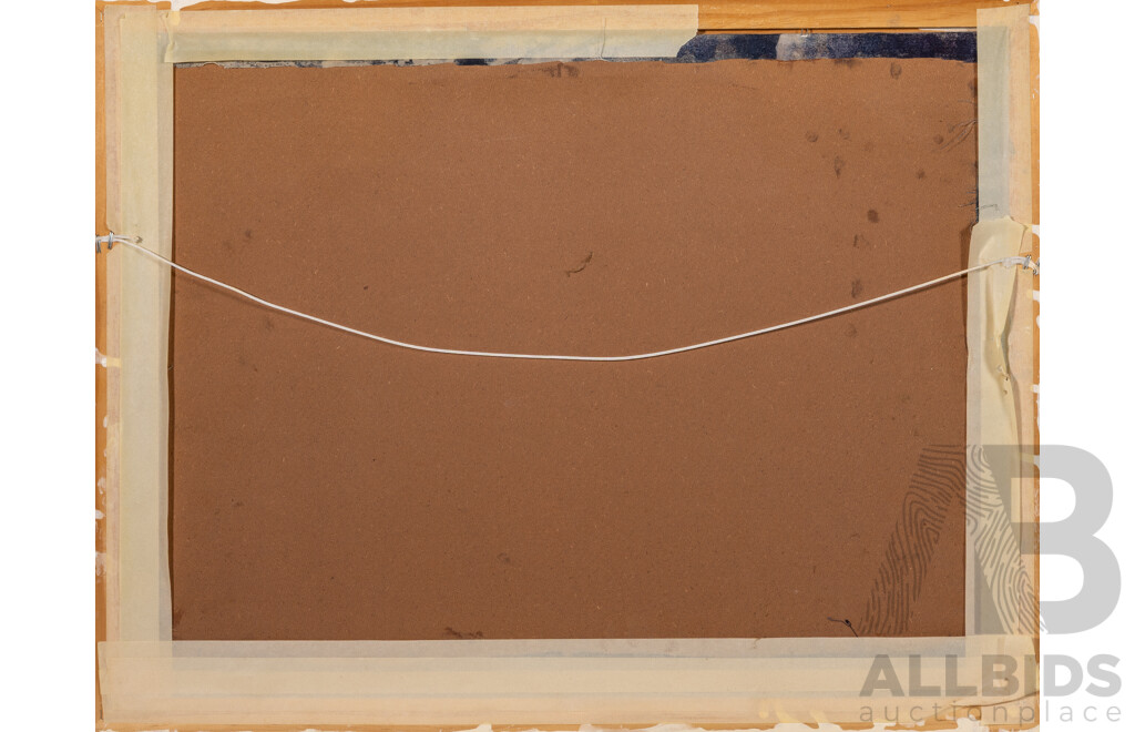 Artist Unknown, (20th Century), Landscape African Safari, Wonderful Original Handmade Batik Panel, 51 x 66 cm (frame)