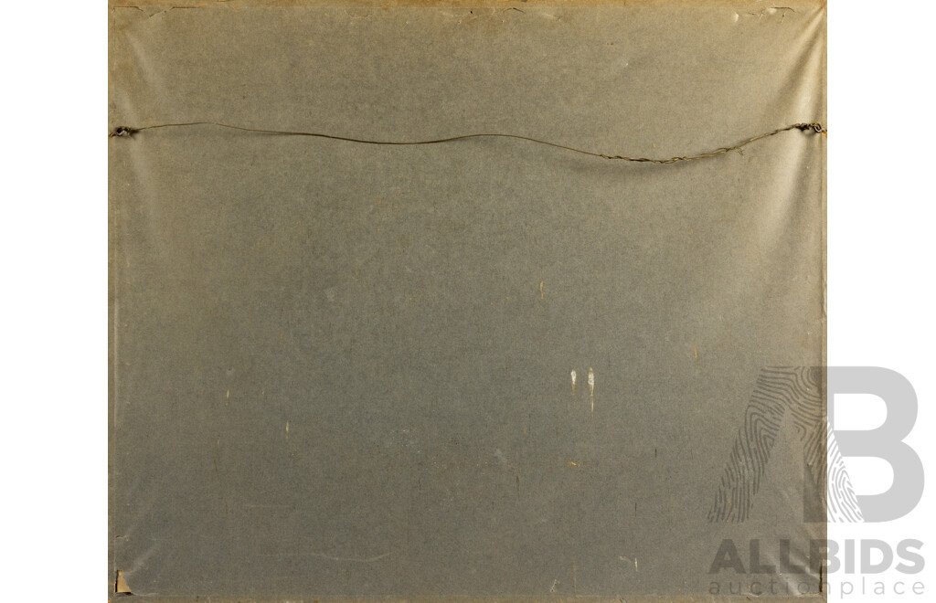 Vincent Van Gogh, (19th Century Post Impressionist, Dutch, 1853-1890) the Langlois Bridge at Arles with Women Washing, Very Nice Retro Colour Reproduction Print After the Original Oil From 1888, 58 x 70 cm (frame)