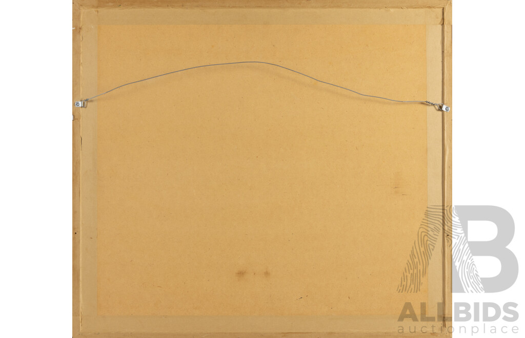 Christopher Boock (20th Century), Sheet Music Landscape with Angels, Original Vintage Pen and Watercolour Sketch, 64H x 70W cm (frame)