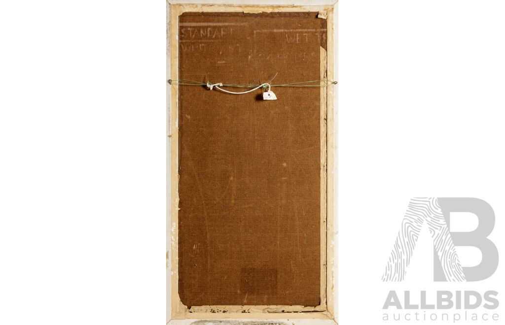 ARCO, (20th Century), White Sail, (1960s), Wonderful Original Mid Century Reproduction Print on Masonite, 89H x 48W cm (frame)