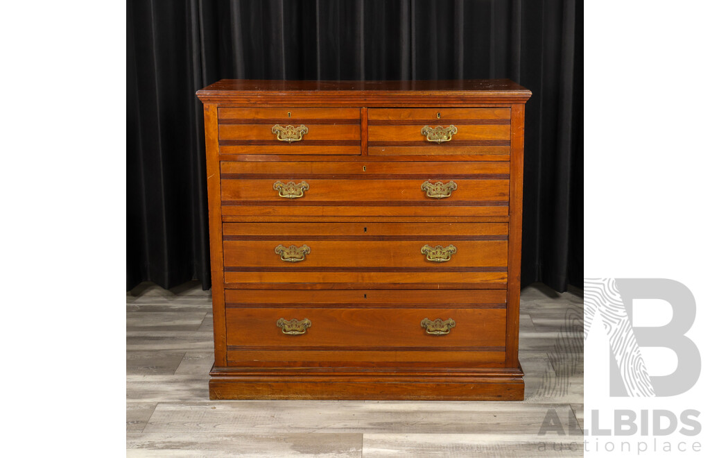 Edwardian Chest of Five Drawers