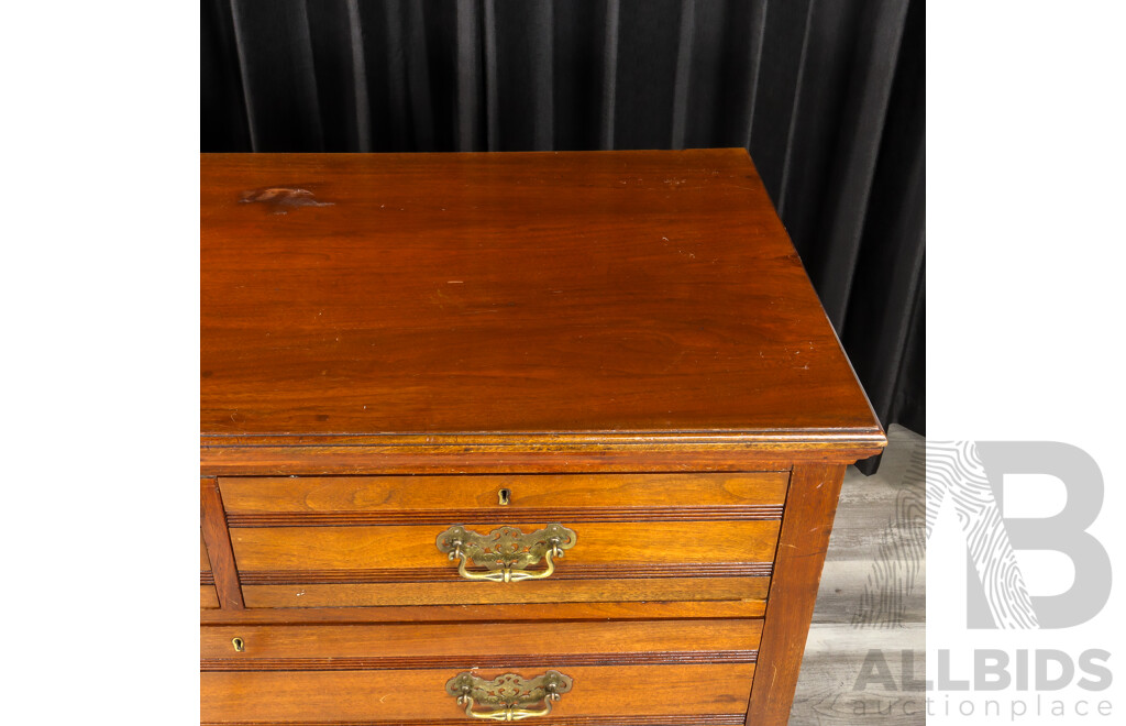 Edwardian Chest of Five Drawers