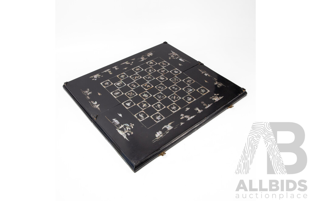 Mother of Pearl Inlaid Chinese Checkers Board Game