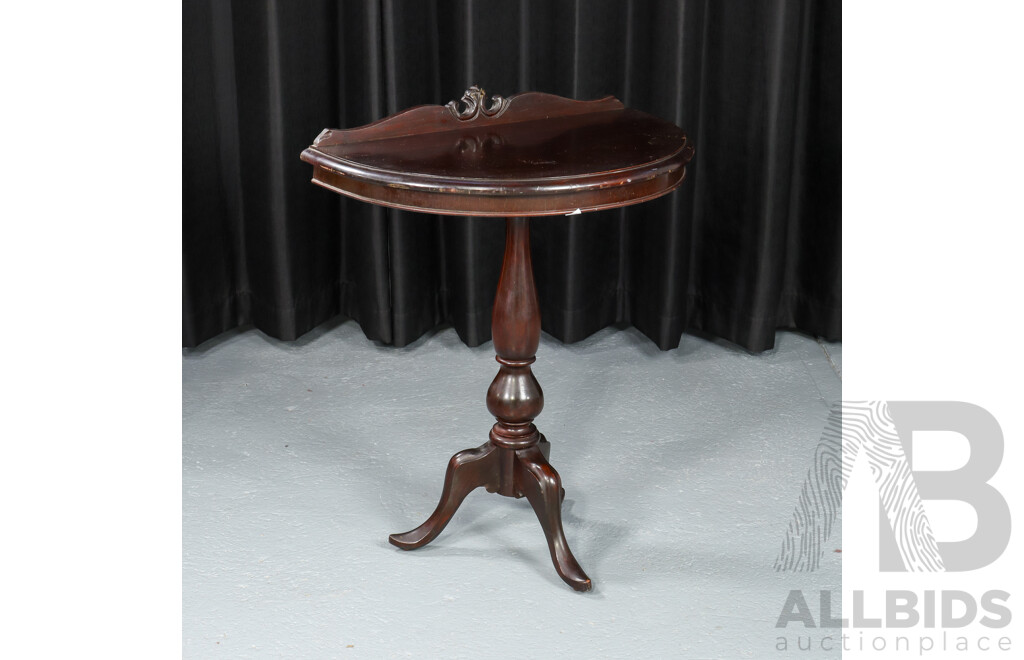 Reproduction Mahogany Demi Lune Hall Table
