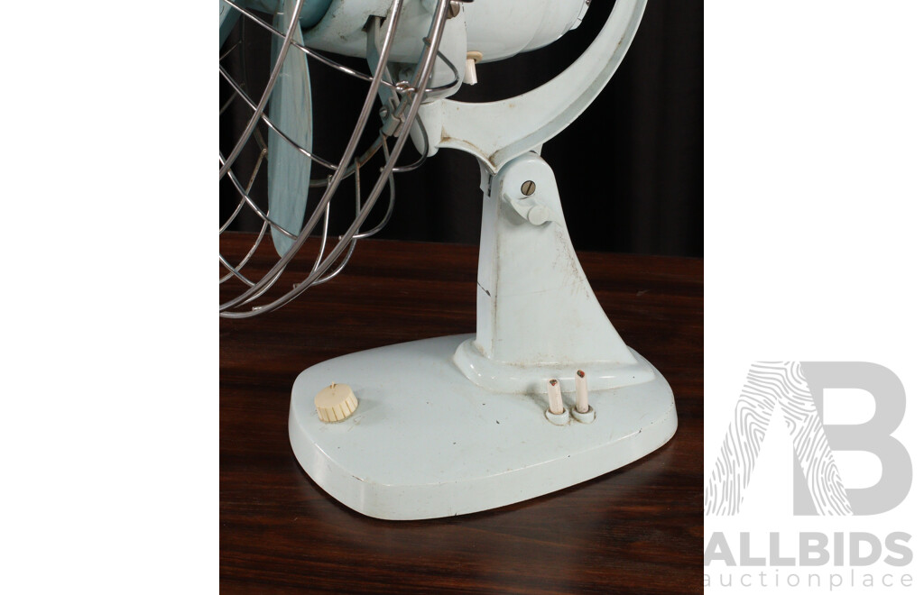 Vintage Baby Blue Mistral Desk Fan
