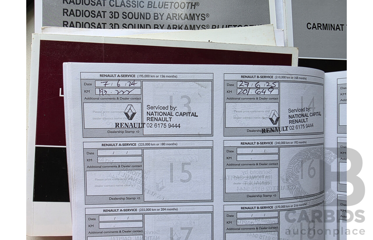 5/2012 Renault Latitude 2.0 dCi LUXE X43 4d Sedan White Turbo Diesel 2.0L