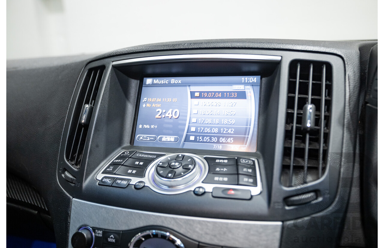 10/2007 Nissan Skyline 370GT SP 2D Coupe Liquid Metal Grey Metallic V6 3.7L