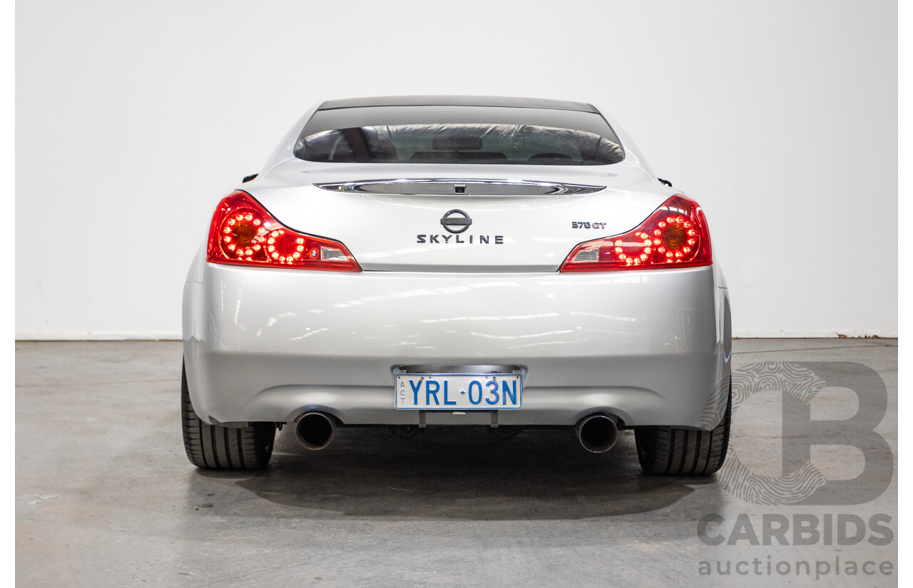 10/2007 Nissan Skyline 370GT SP 2D Coupe Liquid Metal Grey Metallic V6 3.7L