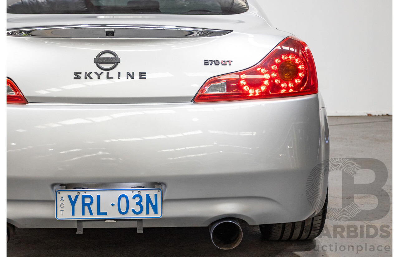 10/2007 Nissan Skyline 370GT SP 2D Coupe Liquid Metal Grey Metallic V6 3.7L