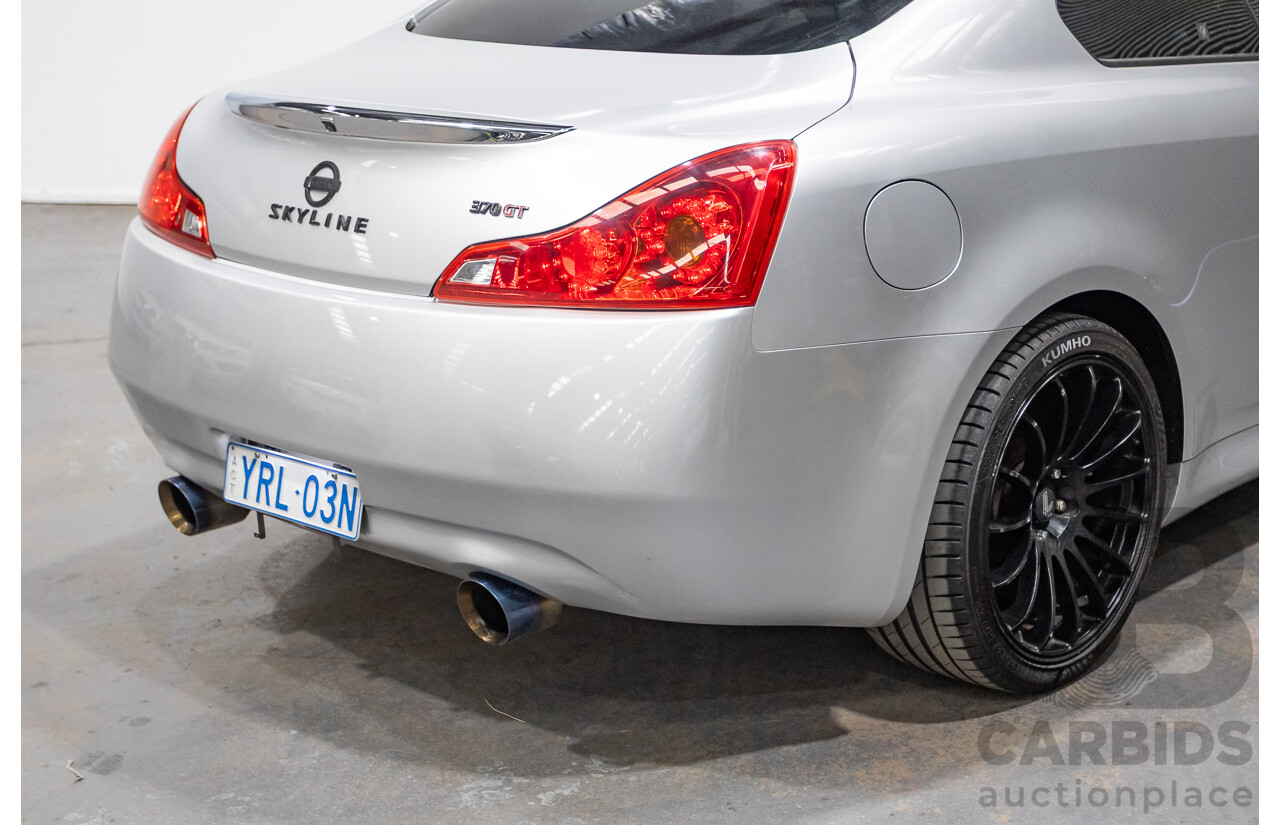 10/2007 Nissan Skyline 370GT SP 2D Coupe Liquid Metal Grey Metallic V6 3.7L