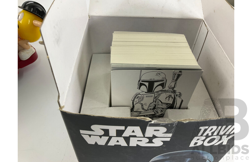 Star Wars Trivia Box, M&Ms Fire Truck and Cincinnati Mini Helmet and Ball
