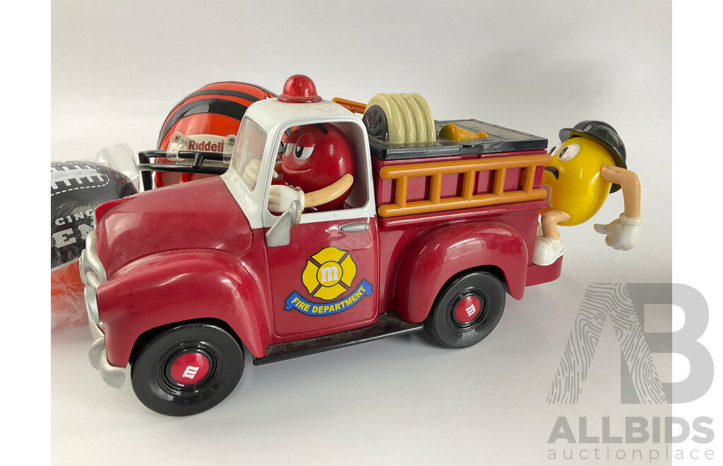 Star Wars Trivia Box, M&Ms Fire Truck and Cincinnati Mini Helmet and Ball