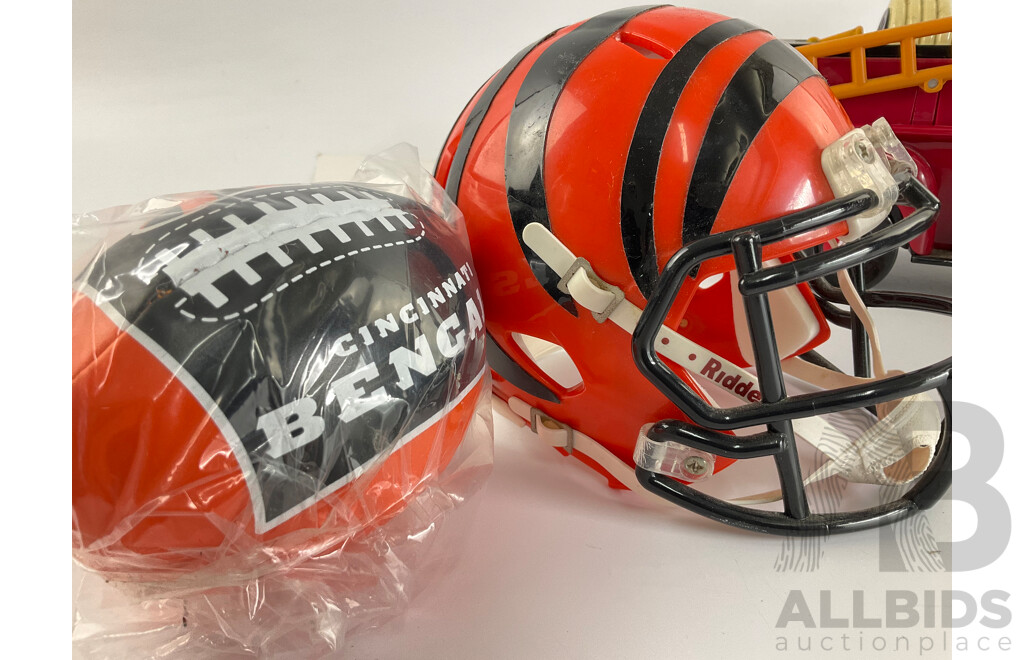 Star Wars Trivia Box, M&Ms Fire Truck and Cincinnati Mini Helmet and Ball