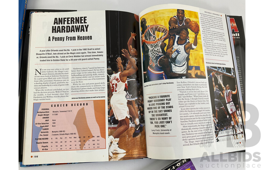 Two NBA Authorized Books Covering 1995, 96, 97, 98 Seasons and Lakers Collectors Edition Book