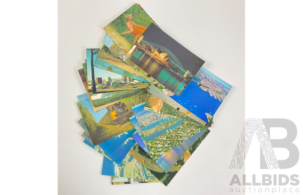 Thirty Australian 1978 Pre Paid Post Cards, Australian Scenes
