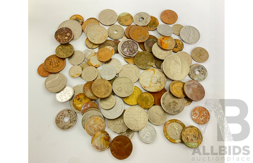 Collection of International Vintage Coins Including Germany, Netherlands, China, Spain, Australia, Thailand, Malaysia, UK and More