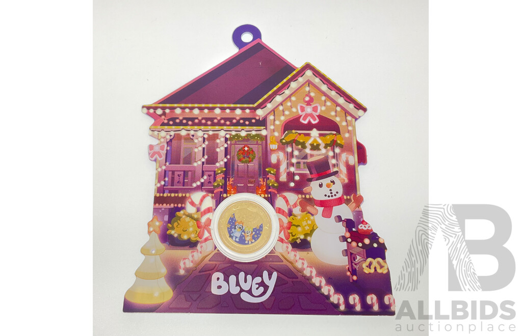 Australian RAM 2025 UNC Commemorative One Dollar Coin, Christmas Bluey Buck