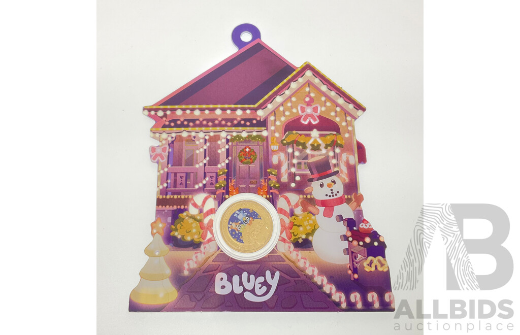 Australian RAM 2025 UNC Commemorative One Dollar Coin, Christmas Bluey Buck