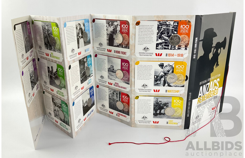 Australian 2015 Anzacs Remembered Fourteen Coin Set
