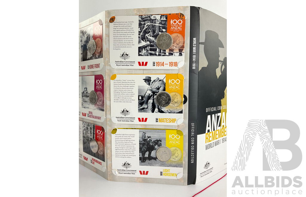 Australian 2015 Anzacs Remembered Fourteen Coin Set