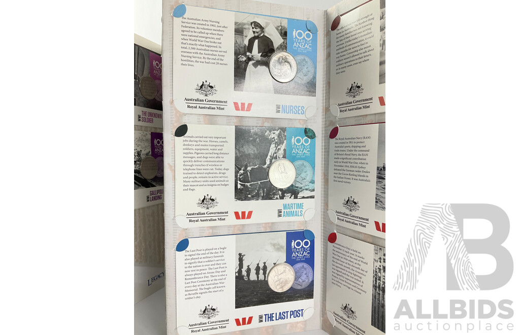 Australian 2015 Anzacs Remembered Fourteen Coin Set