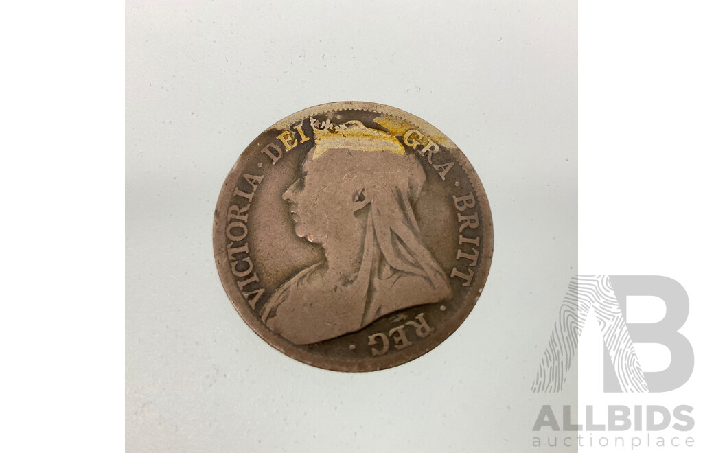 United Kingdom 1895 QV Silver Half Crown .925