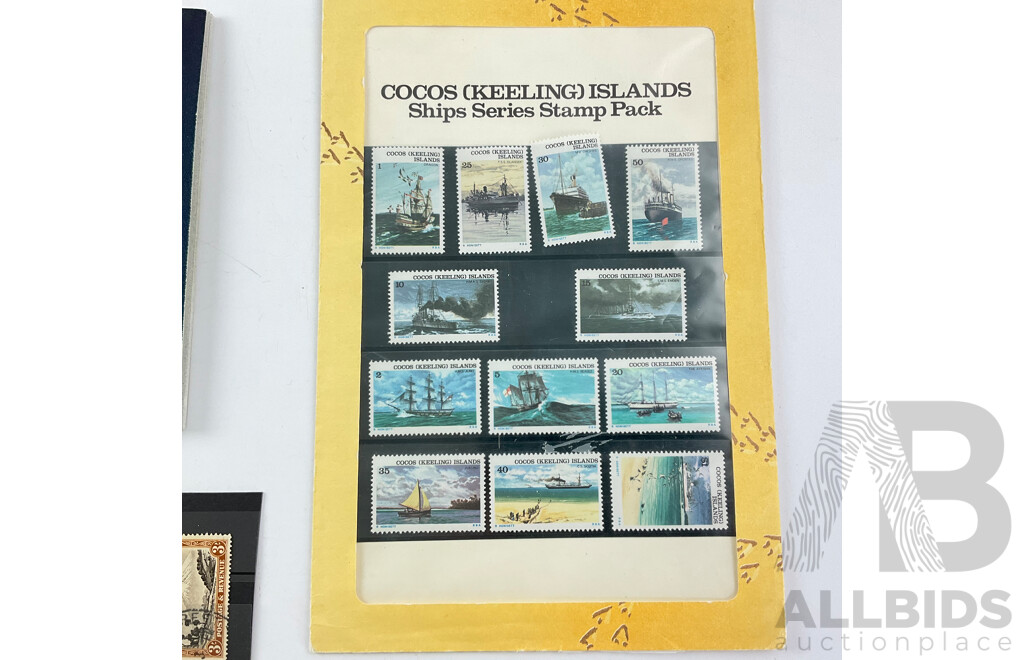 Collection of Commonwealth Countries Stamps Including Mint Christmas Islands 1977 Mini Sheets, Canada Mint Stamp Booklets, New Zealand 1930's 40's, Cocos Island Mint Stamp Pack, 1988 Philatelic Pass Port...........