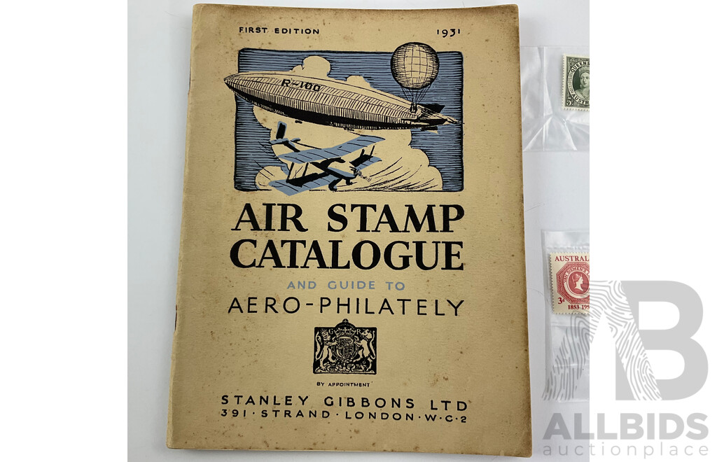 Stanley Gibbons 1931 Air Stamp Catalogue, Aero Philately, Australian Stamp Monthly Catalogue of Australian Stamp, Mint 1953 and 1960 Stamps, Southern Rhodesia 1940 Golden Jubilee First Day Cover
