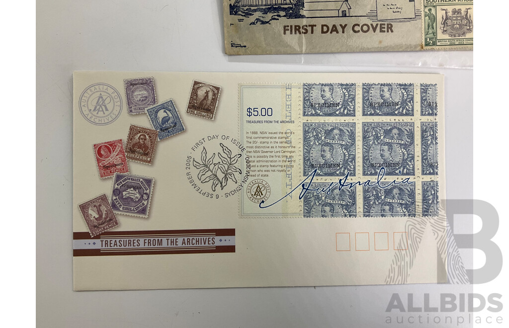 Stanley Gibbons 1931 Air Stamp Catalogue, Aero Philately, Australian Stamp Monthly Catalogue of Australian Stamp, Mint 1953 and 1960 Stamps, Southern Rhodesia 1940 Golden Jubilee First Day Cover