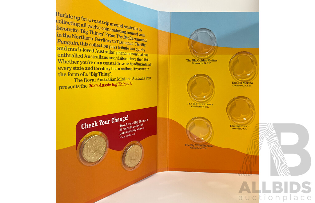 Australian RAM 2025 Twelve UNC One Dollar Coin Set - Aussie Big Things 2