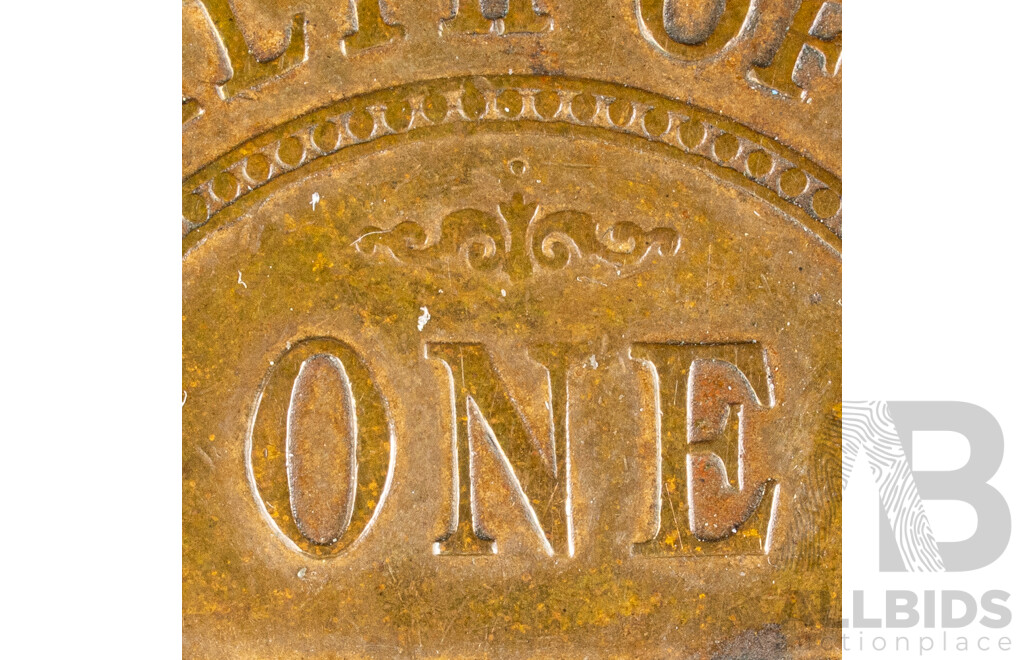 Australian 1920 KGV Double Dot Penny