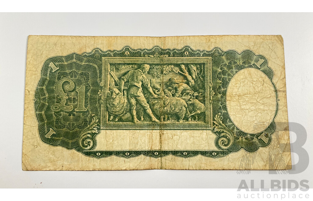 Australian 1938 One Pound Note, Sheehan/MacFarlane R29, P51 836313