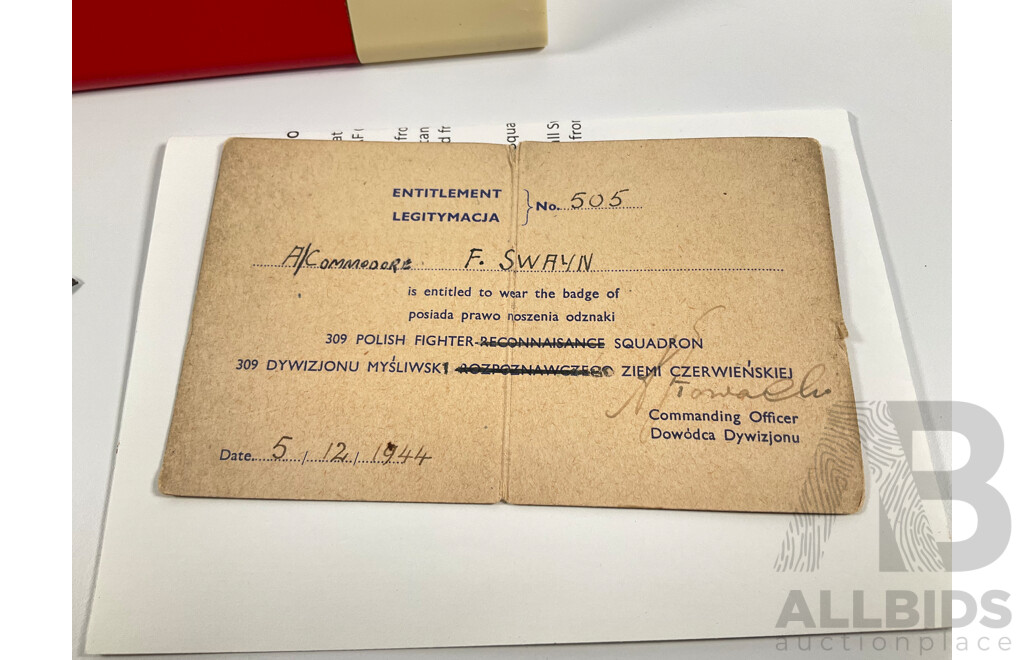 Three Australian 1999 One Dollar PNCs, International Year of the Older Persons with Royal Air Force Service and Release Book, Polish 505 Air Badge, USSR Lenin Desk Calendar